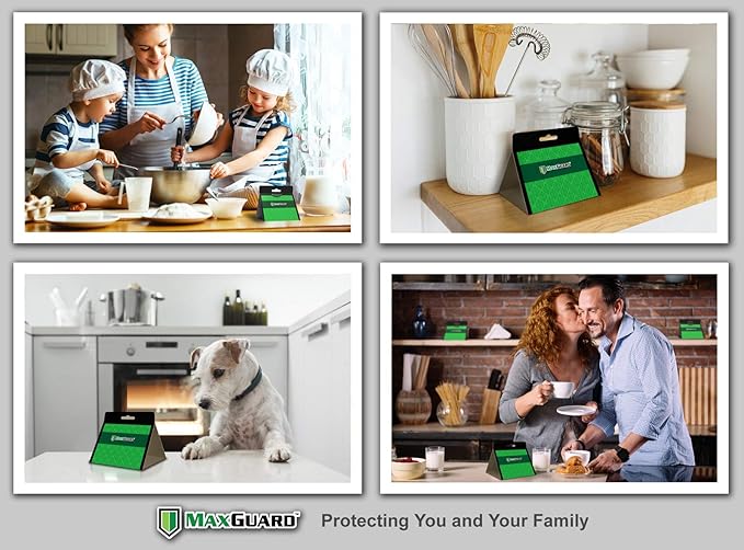 MAXGUARD Pantry Moth Traps (12 Pack +2 Free) with Extra Strength Pheromones | Non-Toxic Sticky Glue Trap for Food and Cupboard Moths in Your Kitchen | Trap and Kill Seed Grain Flour Meal Moths |