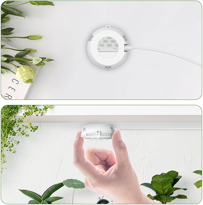 Plant Lights for Indoor Growing, 2 Pack 5W+5W Puck Grow Lights, 150 Watt Equivalent, Full Spectrum High PPFD Small Plant Growing Lamps for Shelves