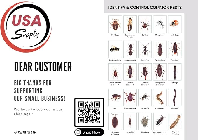 Vendetta Plus Cockroach Bait - Contains IGR, Best Roach Killer for Infestation | Premium USA Supply Gloves | USA Supply Pest Identification Card