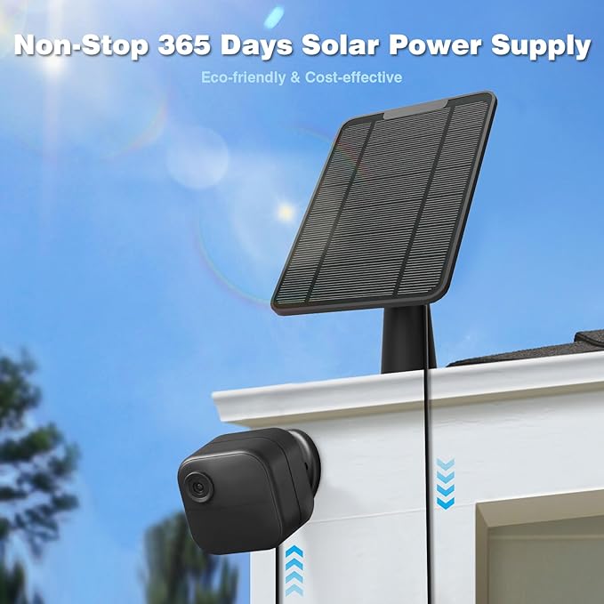 3 Pack 6W Solar Panel for Blink Outdoor 4(4th Gen Camera Solar Charger Compatible with New Blink Camera Solar Panel with Battery Secure Wall Mount 13.12ft Cable IP65 Weatherproof, 360° Bracket