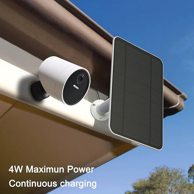 4W Solar Panel Compatible with SimpliSafe Outdoor Camera, Includes Secure Wall Mount, IP65 Weatherproof,13.1ft Power Cable (2)