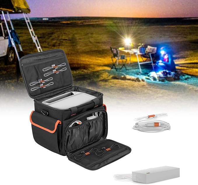 Trunab Carrying Case Compatible with ECOFLOW River/River 2/River Pro, Storage Bag with Waterproof Bottom and Front Pockets for Charging Cable and Accessories