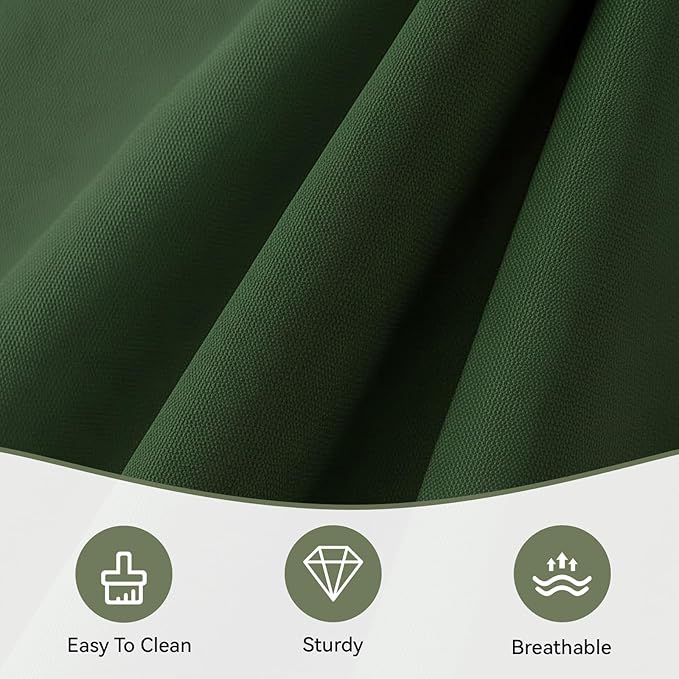 Aoxun 14pcs Patio Cushion Covers Replacement, Waterproof Outdoor Furniture Cushion Covers with Zipper and Non-Slip Bottom, Patio Sofa Couch 3 Sizes for Patio Sectional, Covers Only (Green)