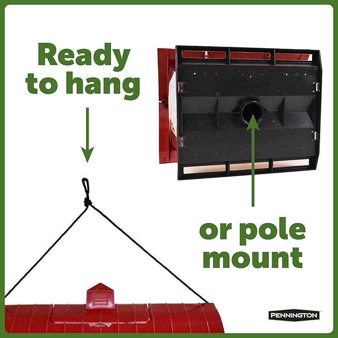 Pennington Country Barn Hopper Bird Feeder, 4.5-Pound Capacity Bird Feeders
