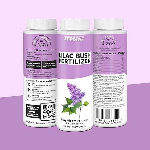 Lilac Fertilizer – Liquid Plant Food for More Blooms, Sweet Fragrance & Healthy Shrub Growth, 8 oz