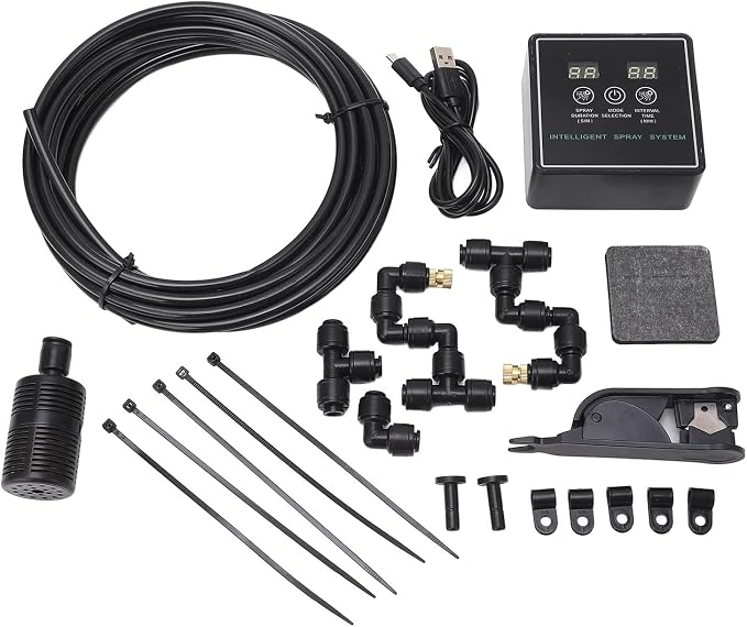 FTVOGUE Reptile Fogger, Smart Spray System with 360 Degree Adjustable Nozzles, Intelligent Timing for Terrarium Lizards and Snakes
