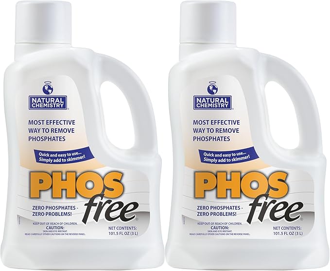 Natural Chemistry Phosfree, 3 L, 2 Pack, Phosphate Remover, Quick and Easy to Use, Improves Filter Performance, Reduces Pool Maintenance