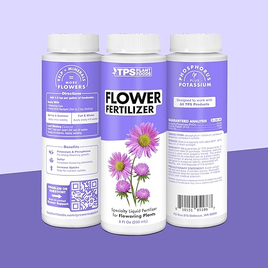 Flower Fertilizer – Liquid Plant Food for More Blooms, Bigger Flowers & Vibrant Color, 32 oz