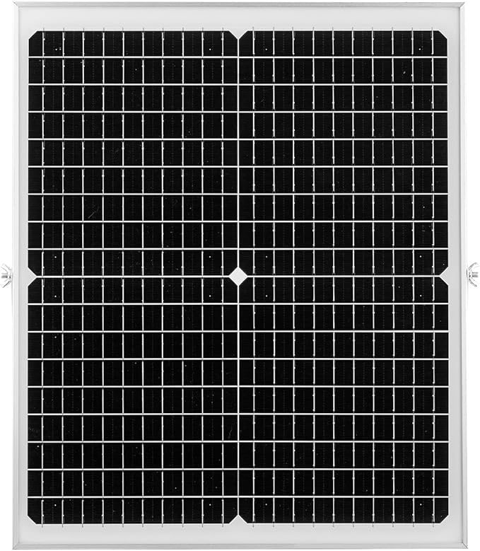 VEVOR 30W 12V Solar Panel Battery Charger, Solar Battery Trickle Charger Maintainer with Intelligent MPPT Controller & Adjustable Mount Bracket, IP67 Waterproof for Car Boat RV Motorcycle Trailer