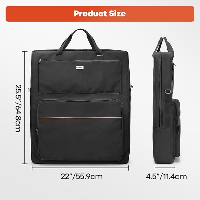 HODRANT Solar Panel Storage Bag, Solar Panel Carrying Case Compatible with Anker SOLIX PS30 PS100 PS200, Carrier Box Protective Case for 2 Panels, Carry Cover with Pockets & Handles, Bag Only