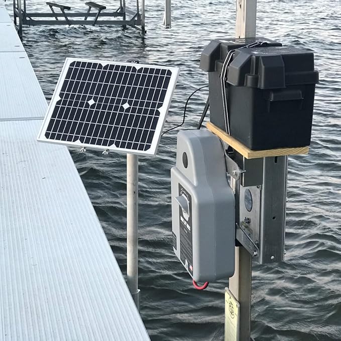 12V 20W Solar Battery Trickle Charger & Maintainer - Waterproof 20 Watt Solar Panel Built-in Smart MPPT Charge Controller + Adjustable Pole Mount Brackets for Pole Dia 1.5-3.0inch/40-80mm
