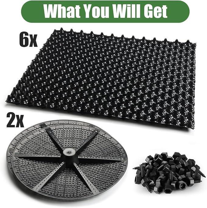 RooTrimmer Air Pruning Containers, 40 Gallon Air Pruning Planters, Sturdy Plastic Roots Control Planter Container for Tree Grow Outdoor, Garden Self-Planting Planters, Size 24"x24", Black, 4P