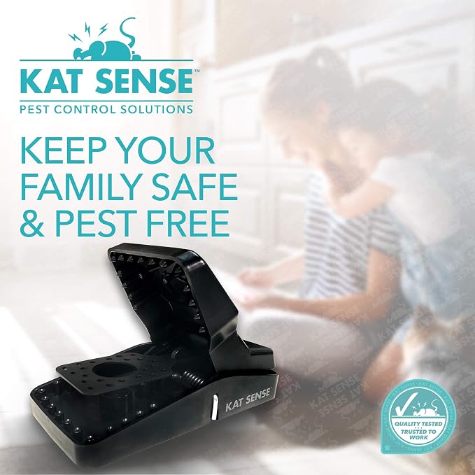 Pest Control Rat Traps Set of 6 Large Snap Traps for Rats Mice & Chipmunks Indoor & Outdoor Mouse Traps Reusable Humane Mousetraps Easy to Set Fast & Effective Powerful Snap Trampas Para Ratas Grandes