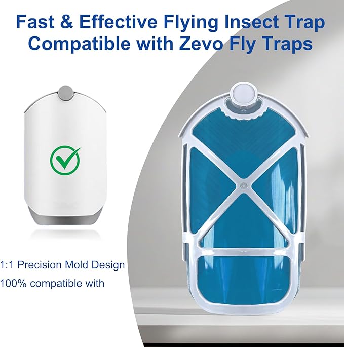 10 Pack Refill Cartridges, 2026 Upgraded Flying Insect Trap Refills Compatible with zzevo Flying Insect Trap Indoor Light M364 M364A Fully Compatible Size (10 Refill Cartridges)