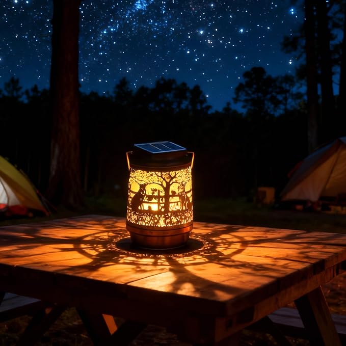 German Shepherd Solar Lanterns Outdoor Waterproof, German Shepherd Gifts for Women Men Hanging Solar Lights for Outside, Decorative Lights for Garden Patio Porch Yard Decor