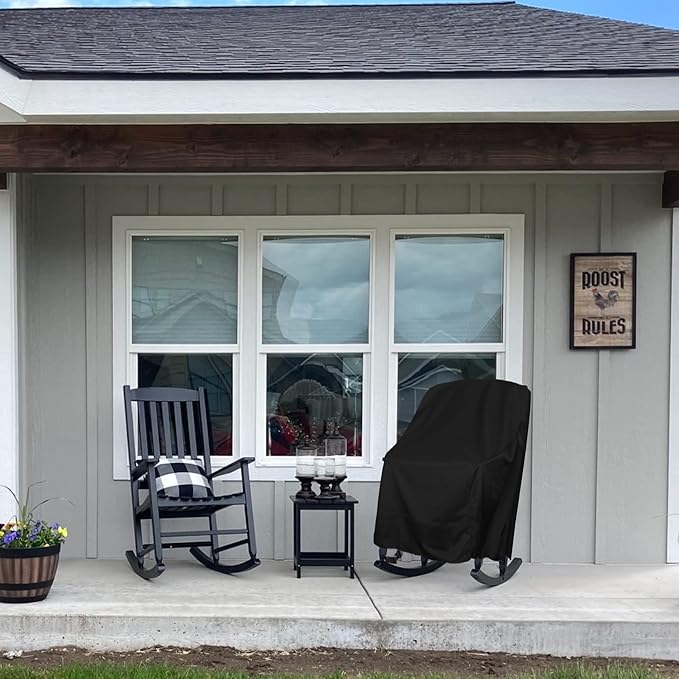 Patio Chair Covers Waterproof Patio Furniture Covers, 27.5"W x 32.5"D x 43"H for Outdoor Rocking Chair 4 Pack