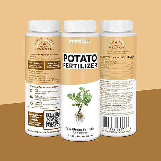 Potato Fertilizer – Liquid Plant Food for Bigger Tubers, Stronger Roots & Vigorous Plant Growth, 8 oz
