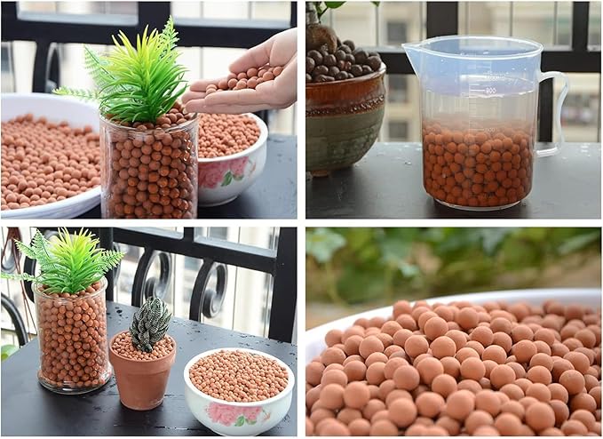 3.0 LB Clay Pebbles, Gardening Ceramsites Growing Media for Succulents Orchids, Aquaponics, Aquaculture Hydroponics. Ceramsite Clay Rocks Decor Cultivation, Leca for Plants (Clay Pebbles)