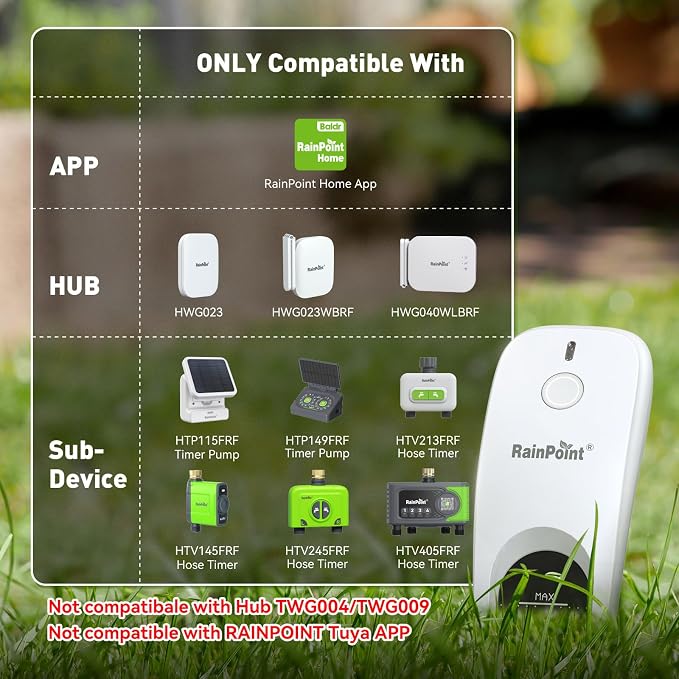 RainPoint 3-in-1 APP Remote Monitoring WiFi Soil Meter for Plant Indoor/Outdoor, Moisture/Air Temperature/Light Intensity Monitor and Custom Alert, IP66 Waterproof Wireless Sensor, 2.4GHz WiFi Support