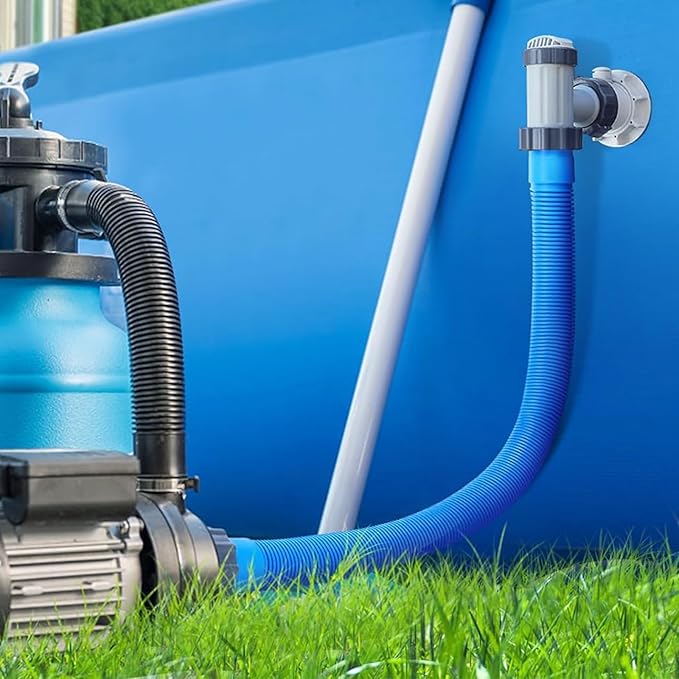1.5" Replacement Pool Pump Hose for Above Ground Pools Accessories - 29060E Pool Hoses for Intex 1,500 GPH Pump, Sand Filters & Saltwater System (Blue -1 Pack)