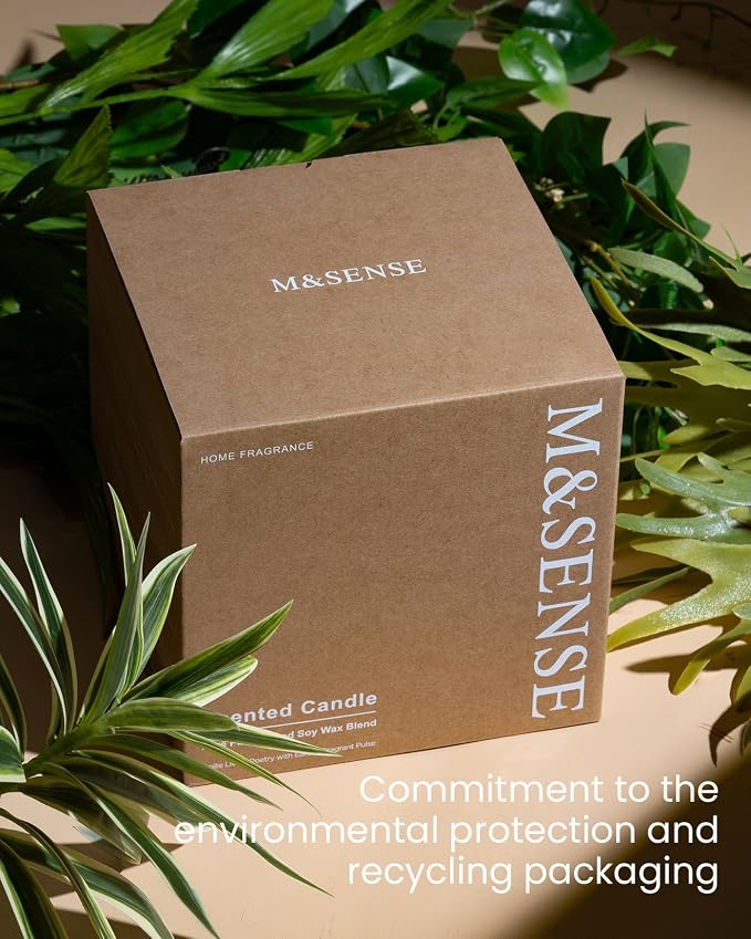 M&SENSE Citronella Candles Outdoor, 41.5oz | 220 Hours Burn Time, Citronella Oil Soy Candle, Lemon Verbena Rose Scent, For Patio Camping Indoor Home