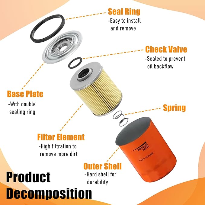 6485 Maintenance Kit Air Filter 0J8478S Oil Filter 070185E Replacement for Ge-nerac 20kW 22kW Standby Generators 999cc Engine