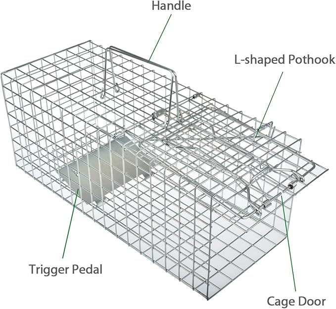 Humane Squirrel Trap Heavy Duty Live Animal Cage Trap (Not for Large Animals)