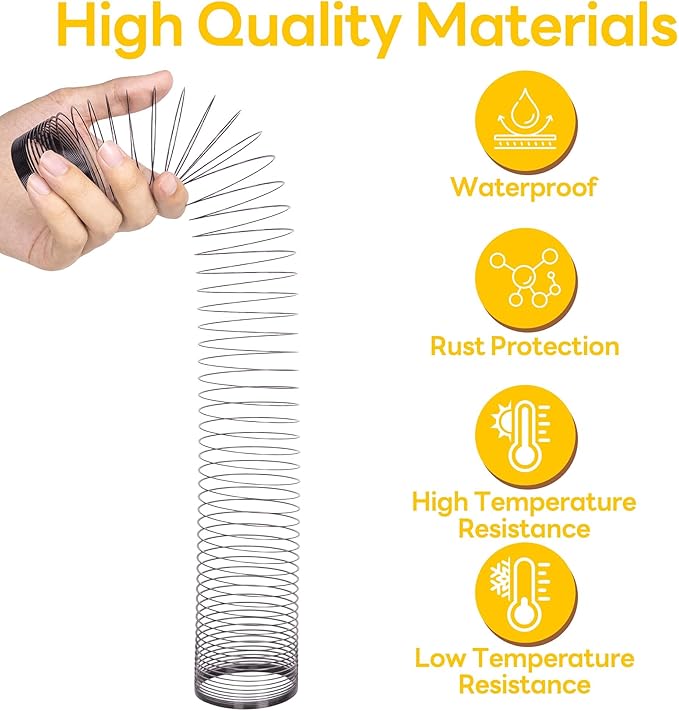 Deecam 2 PCS Squirrel Proof Spring Barrier Device, 2.3 Inch Metal Coil Guard for Bird Feeder Poles, Outdoor Hanging Bird Feeders and Bird House Accessories