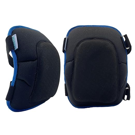 Work Knee Pads Made of Tear Resistant Oxford Cloth and Durable Rubber|Waterproof and Breathable Suitable for Mechanical Repairs and Yard Work|With Adjustable Straps Blue