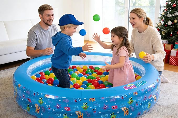 Kids Inflatable Pool 74" - ASTM Certified BPA-Free Large Backyard Swimming Pool for Children Ages 3+