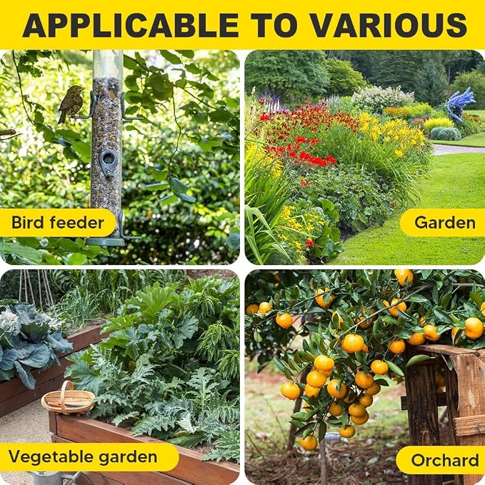 Squirrel Repellent Outdoor, Natural Chipmunk Repellent, Mint Repel Squrriels and Chipmunks from Gardens, Patios, Garages and Bird Feeders, Covers Up to 120 sq ft - 3 Packs