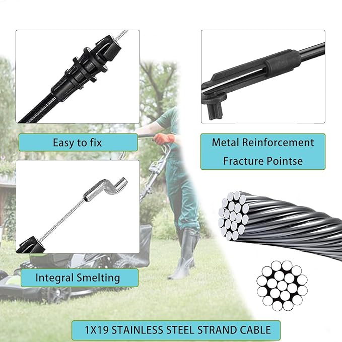 104-8676 Brake Cable, for Toro Recycler 22" 20013 20014 20017 20018 20031 20041 20049 20051 20066 20067 Walk-Behind Lawn Mowers