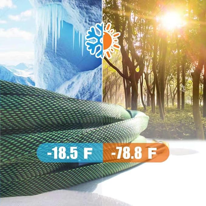 Garden Hose 15FT, Heavy Duty Water Hose with Aluminum Fittings, Puncture Proof All-weather, Ultra-Lightweight and Flexible, Watering and Cleaning for Outdoor, Lawn