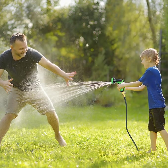 FrutPunch Garden Hose 25 FT,Non-Expanding,10 Functional Nozzles,Garden Hose anti-kink,Heavy Duty Flexible Water Hose 25 FT,Suitable for Outdoor,Yard, Lawn, Car Washing and Other Scenes. (25ft)