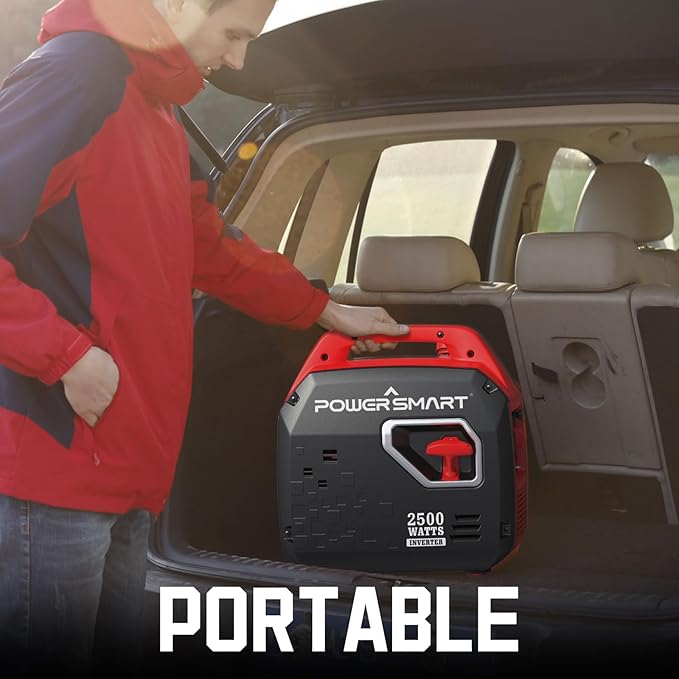 2500-Watt Portable Gas Inverter Generator, Super Quiet, High Fuel-Efficient Generator, Lightweight, EPA Compliant