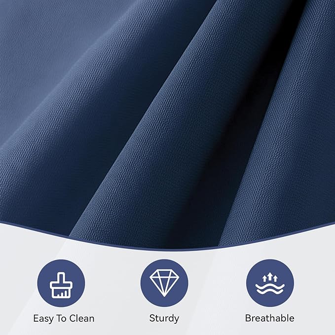 Aoxun 14pcs Patio Cushion Covers Replacement, Waterproof Outdoor Furniture Cushion Covers with Zipper and Non-Slip Bottom, Patio Sofa Couch 3 Sizes for Patio Sectional, Covers Only (Navy)