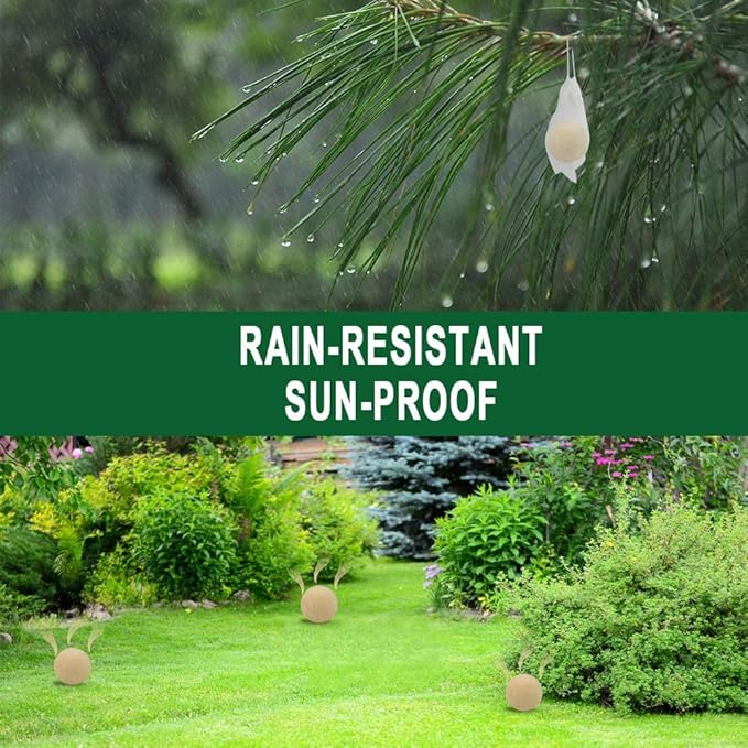 Deer Repellent, Deer & Rabbit Repellent for Plants, Deer Deterrent for Garden and Yard, Rabbit Repellant Outdoor, Keep Deers Away from Trees, Long-Lasting 2 Months Protection-12 Pack