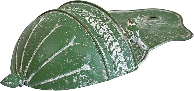 Vintage Rustic Wall Planter Distressed Decor Iron Hanging Plant Basket Shabby Metal Wall Mounted Flower Holder Pot Stand for Indoor Outdoor Home Balcony Patio Farmhouse Garden Decorative Green