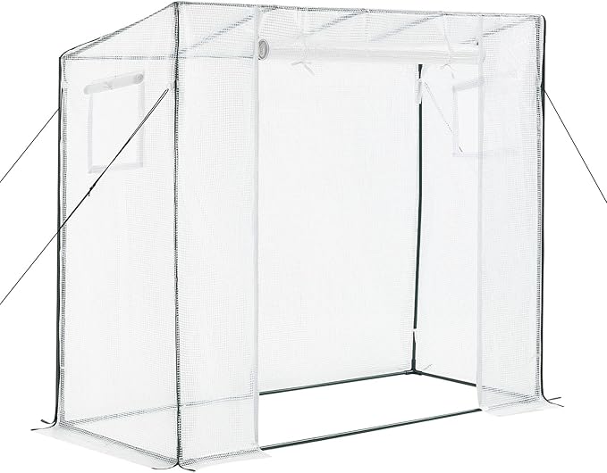 VEVOR Walk-in Greenhouse, 76.8" x 30.3" x 66.1" Greenhouse for Outdoors with Windows, PE Cover, Roll-Up Zipper Door, Walk in Green House Kit, Portable Plant Garden Hot House for Backyard, Outside