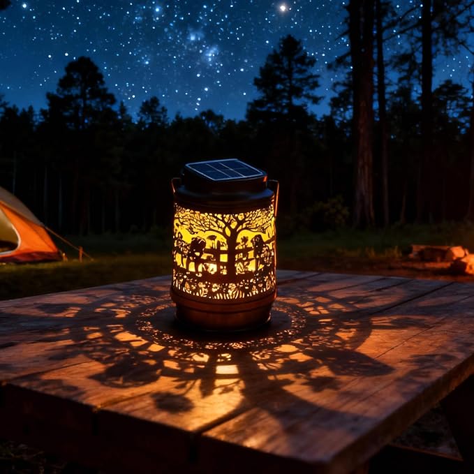 Pug Solar Lanterns Outdoor Waterproof, Gifts for Pug Lovers Women Men Hanging Solar Lights for Outside, Decorative Lights for Garden Patio Porch Yard Decor