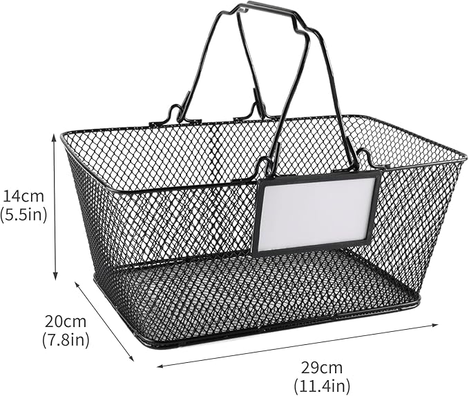 Garden Harvest Basket,Metal Wire Storage Basket with Handle,Large Food Baskets,Garden Baskets for Gathering Vegetables,Fruits,Kitchen,Picnic,Black
