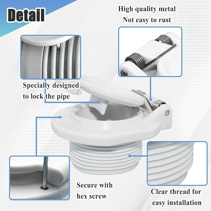 2 Pcs W400BWHP Vacuum Safety Lock, Swimming Pool Wall Accessory Replacement, for Pool Suction Cleaners