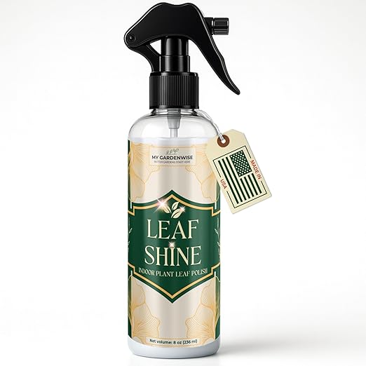 GardenWise Leaf Shine Spray for Indoor Plants – Plant Leaf Cleaner & Shine for Real House Plants – Fragrance-Free, Non-Sticky, Streak-Free Finish, 8 fl oz