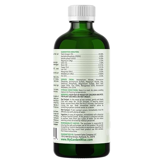 GARDENWISE Peace Lily Fertilizer: 3-1-2 Liquid Fertilizer with Essential Micronutrients - The Ultimate Food for Spathiphyllum, Perfect for Indoor Plants (16 OZ)
