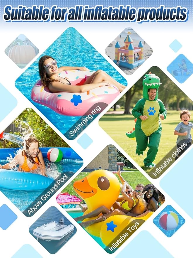Aulock 2.8ft x 2ft Large Clear Pool Liner Repair Patch - Self-Adhesive Vinyl Patch Kit for In-Ground or Above Ground Pools Inflatable Swimming Pools, Blue