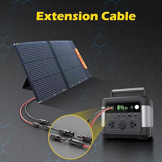 49Ft Solar Cable Solar Extension Cable,10AWG Solar Panel ExtensionCable with Female and Male Connectors,Waterproof Solar ExtensionCable Kit (Red and Black).