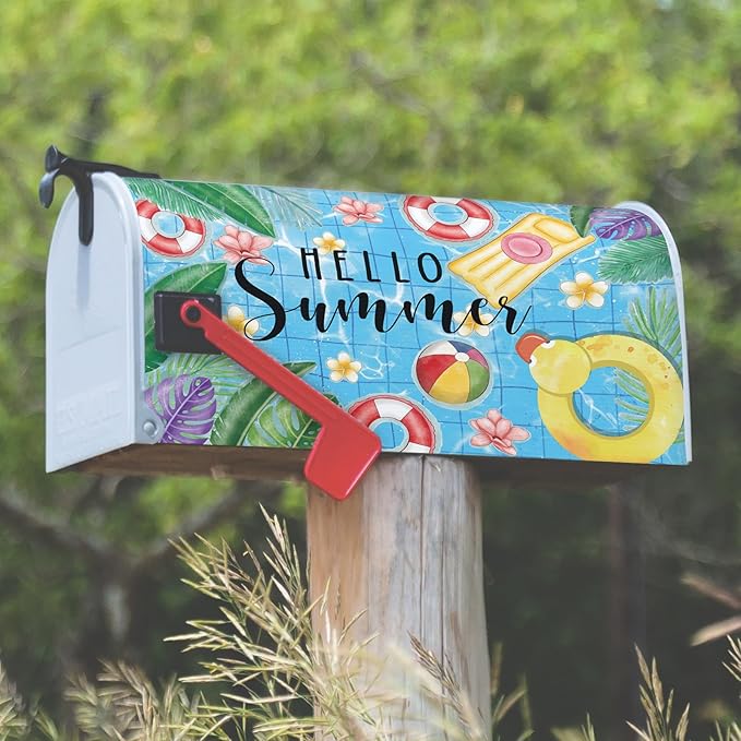 FYSUIMU 4Pcs Mailbox Covers Seasonal Magnetic Standard Size 18 x 21 Inch Spring Summer Autumn Winter Seasonal Mailbox Wrap for Outdoor Home Yard Garden Decoration