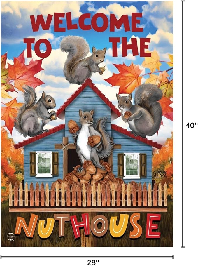 Briarwood Lane Nut House Fall House Flag