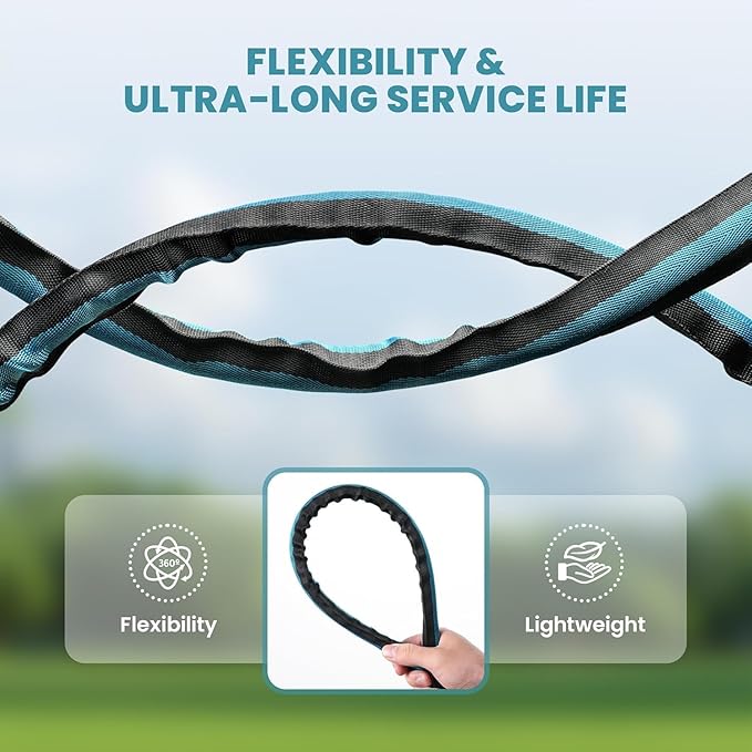 15ft Garden Hose, Lightweight Flexible Water Hose with 3/4" Rustproof Metal Fittings & Rubber Washer – Kink-Free, Weather & Abrasion Resistant, Easy Storage for Balcony & Bathroom