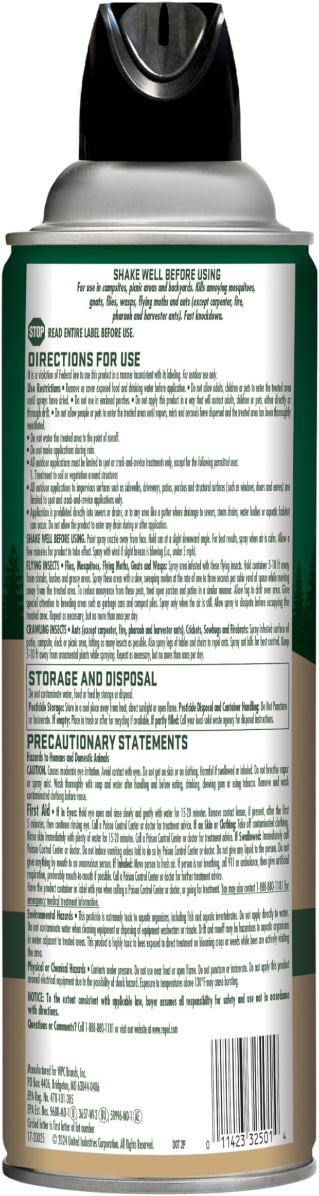 Repel Outdoor Fogger 16 Ounces, Kills Mosquitoes